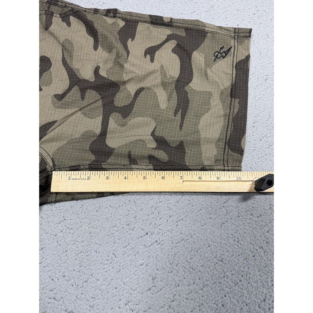 DaHui Hybrid Collection Shorts Mens 32 Green Camo Cargo Stretch 10 Inseam Summer - Picture 9 of 11